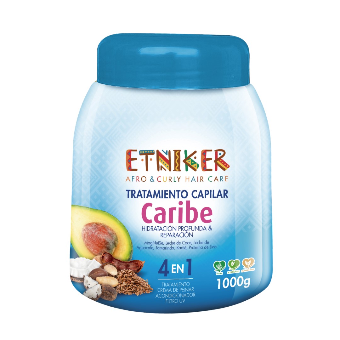 Caribe Hidratación Profunda y Reparación Tratamiento capilar Etniker 1 L